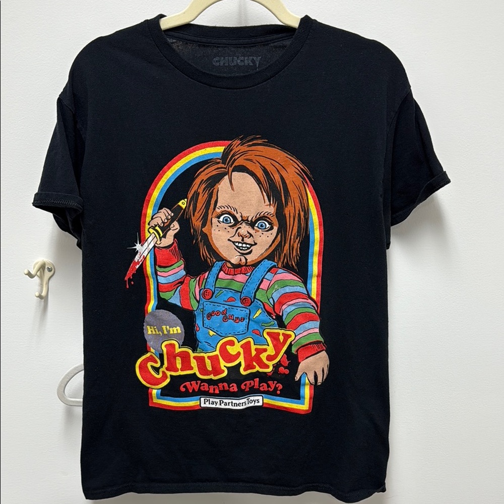 Black and Red Horror Graphic Short Sleeve Tee
